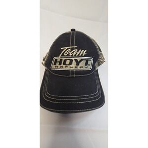 Team Hoyt Archery Hat Cap Mens Strapback Camo Baseball Deer Season Hunting